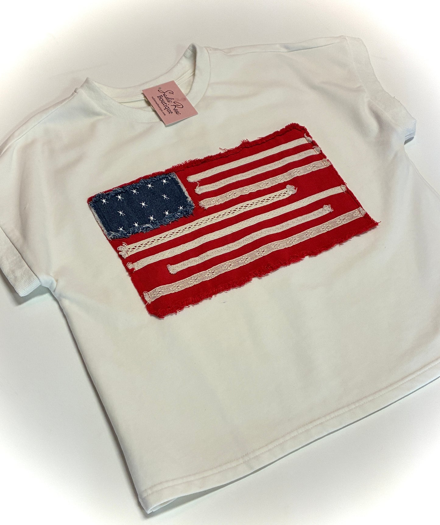 Patchwork American Flag Shirt