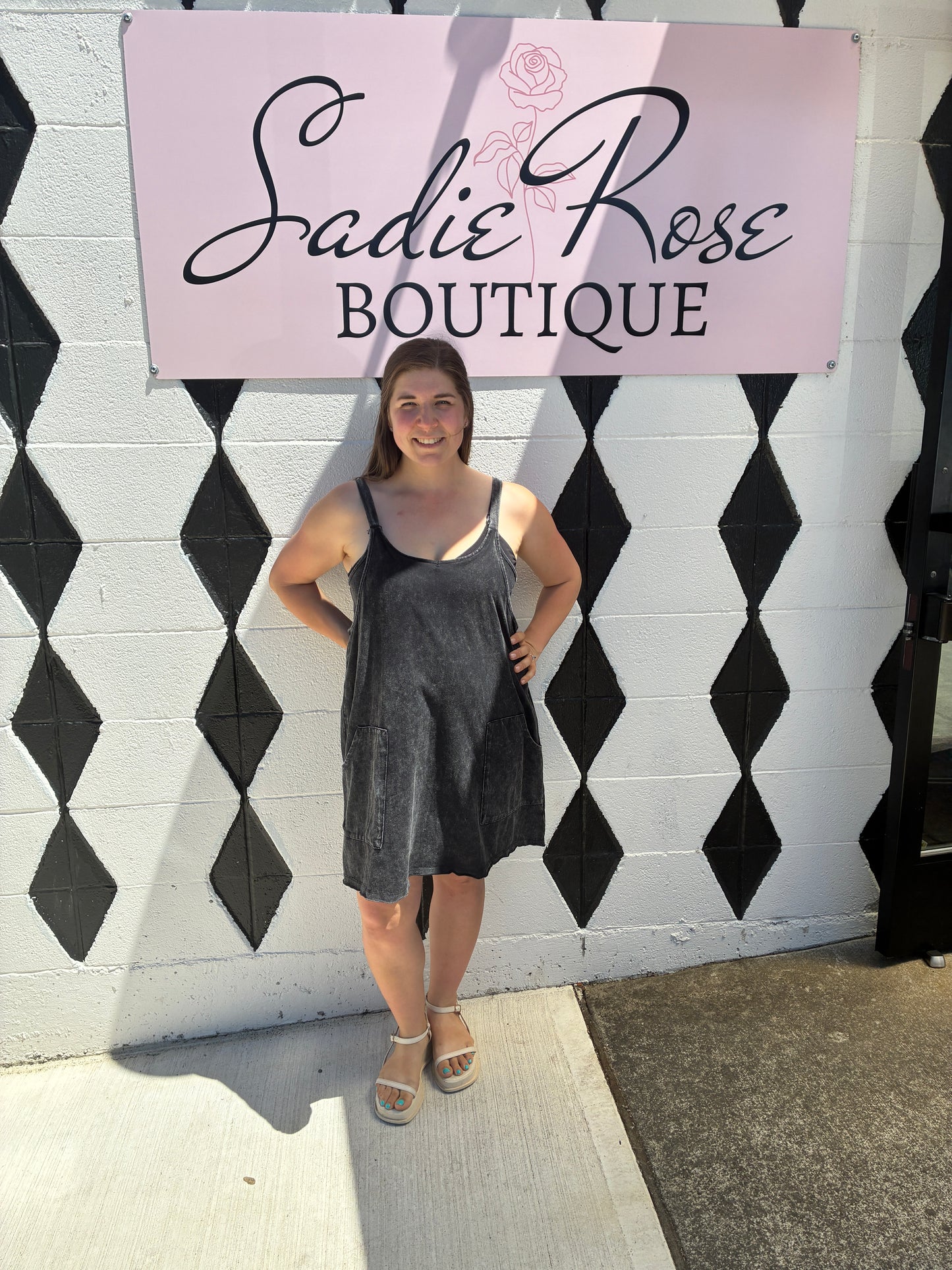Charcoal Romper Dress