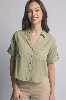 Olive Green Button Up
