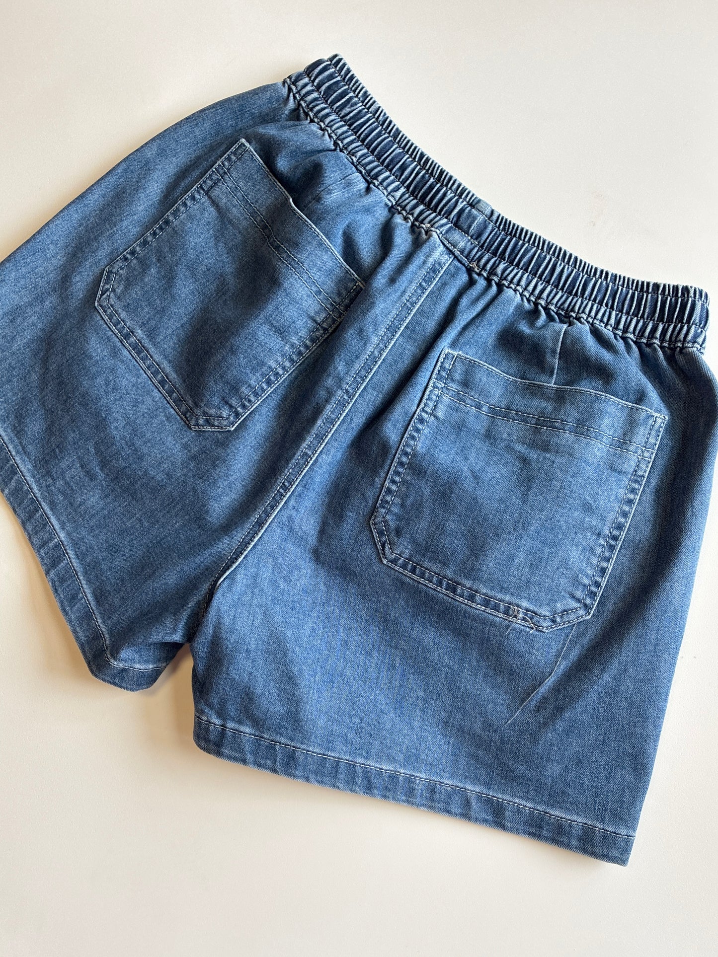 Indigo Drawstring Shorts