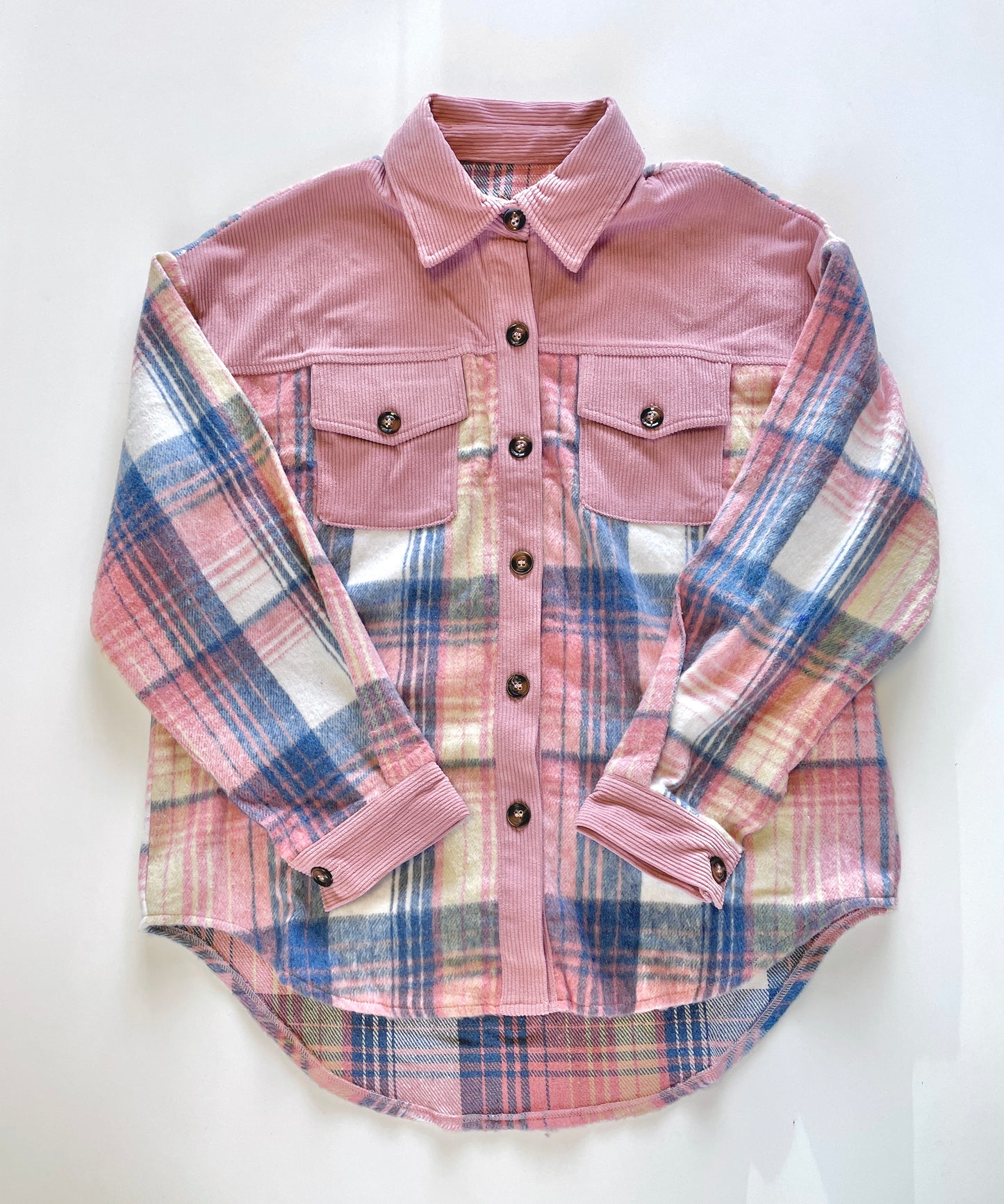 Pink and Blue Plaid Flannel