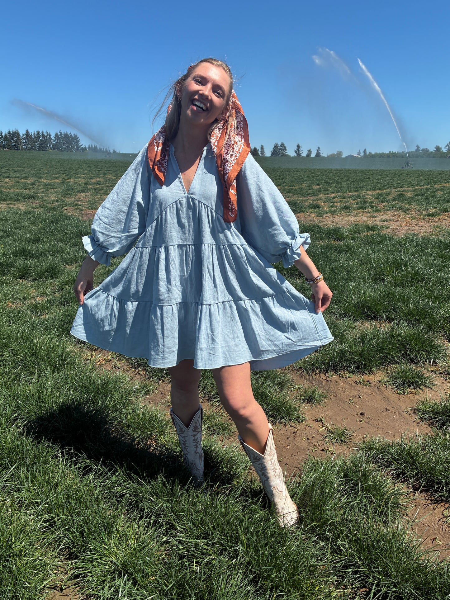 Sky Blue Summer Dress