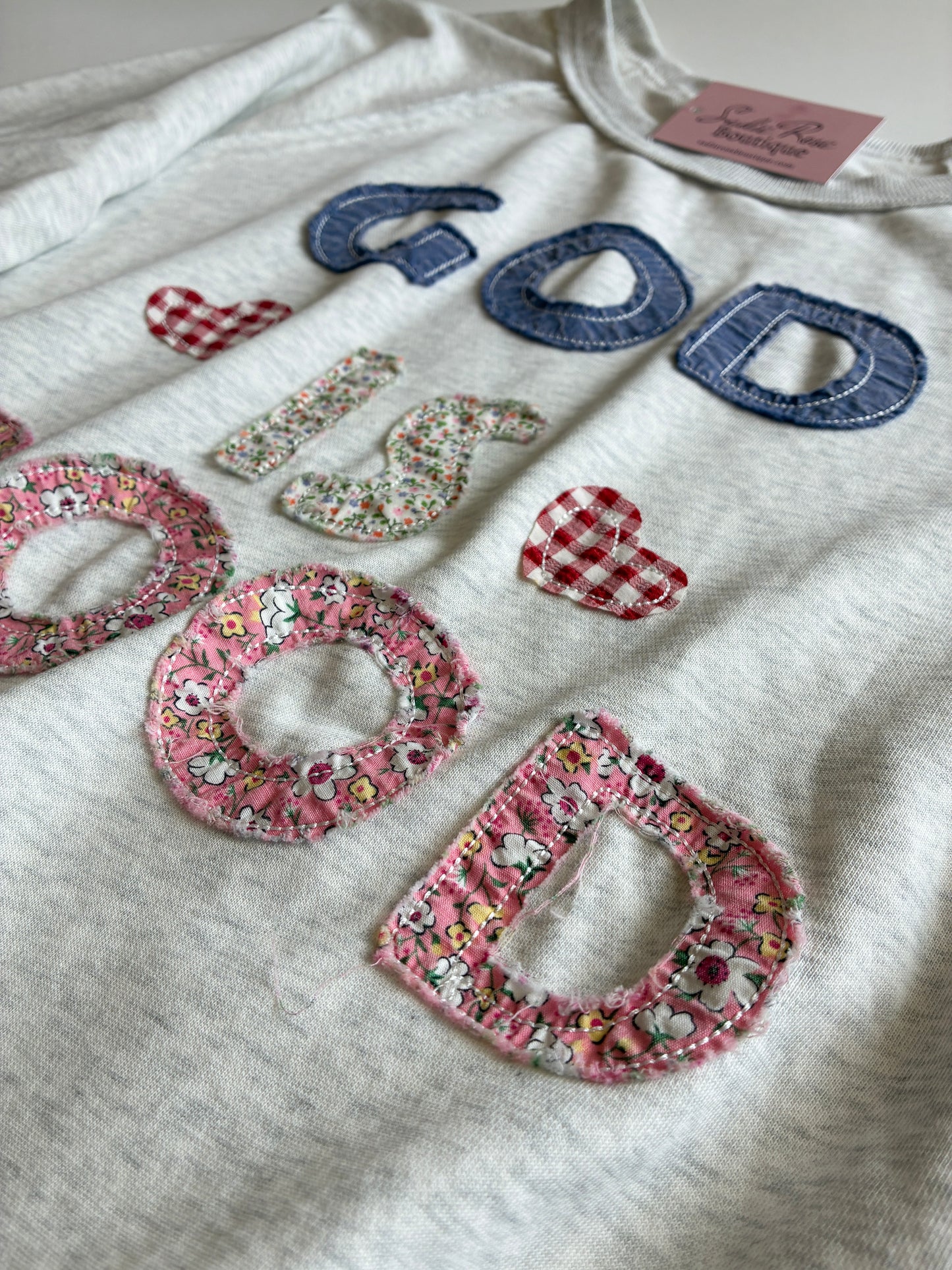 God Is Good Patchwork Sweatshirt