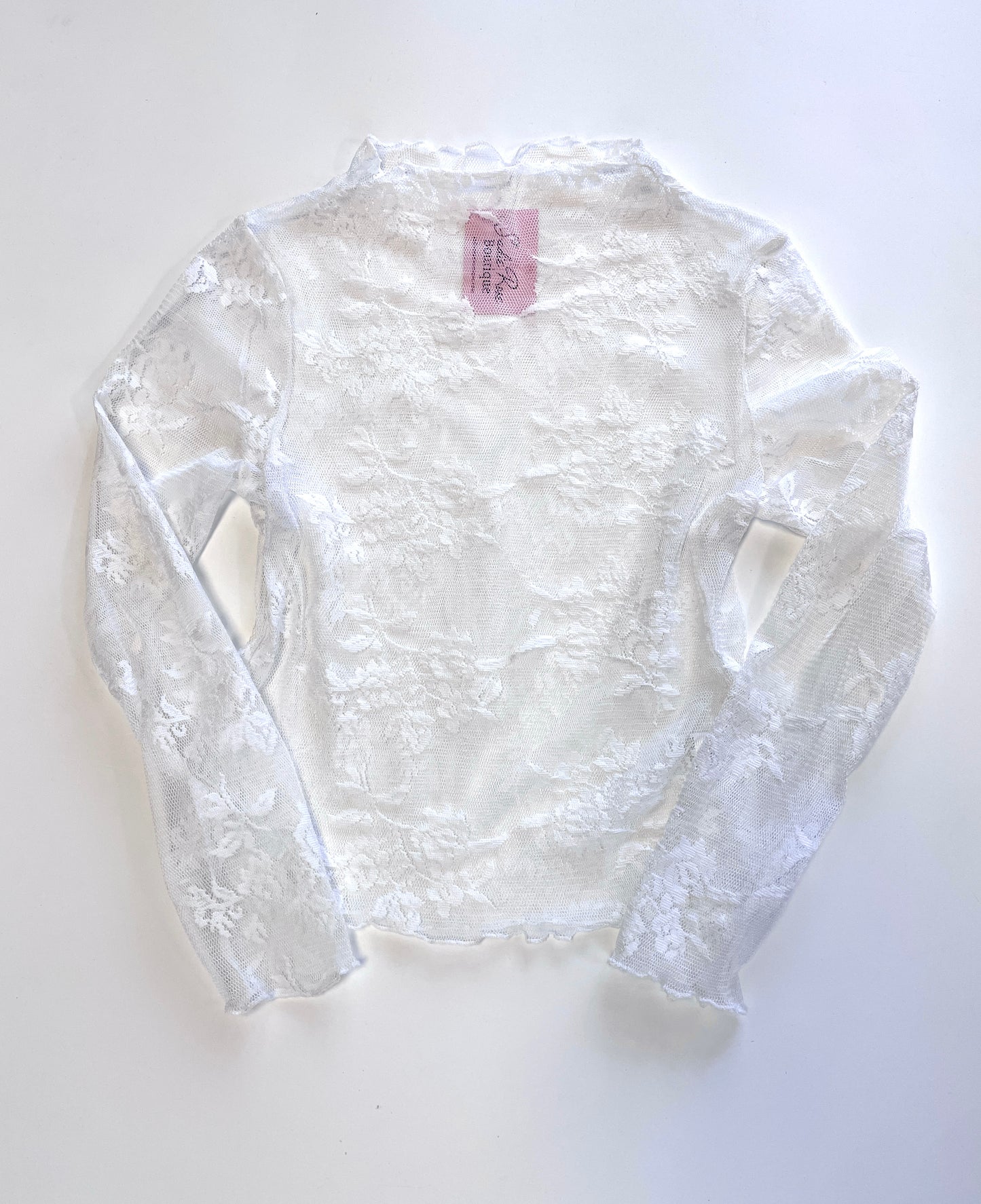 White Lace Longsleeve Top