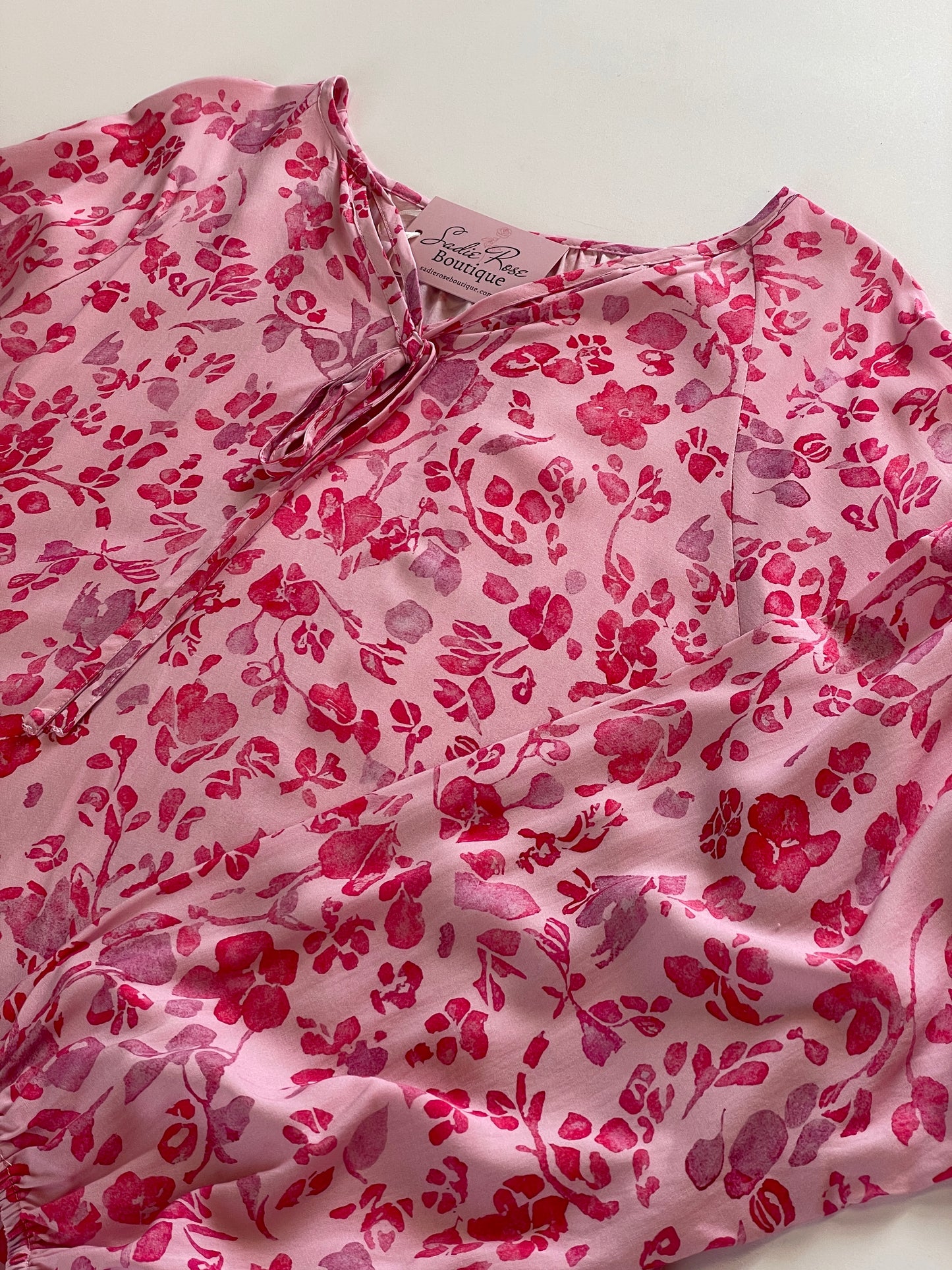 Pink Floral Print Longsleeve Shirt