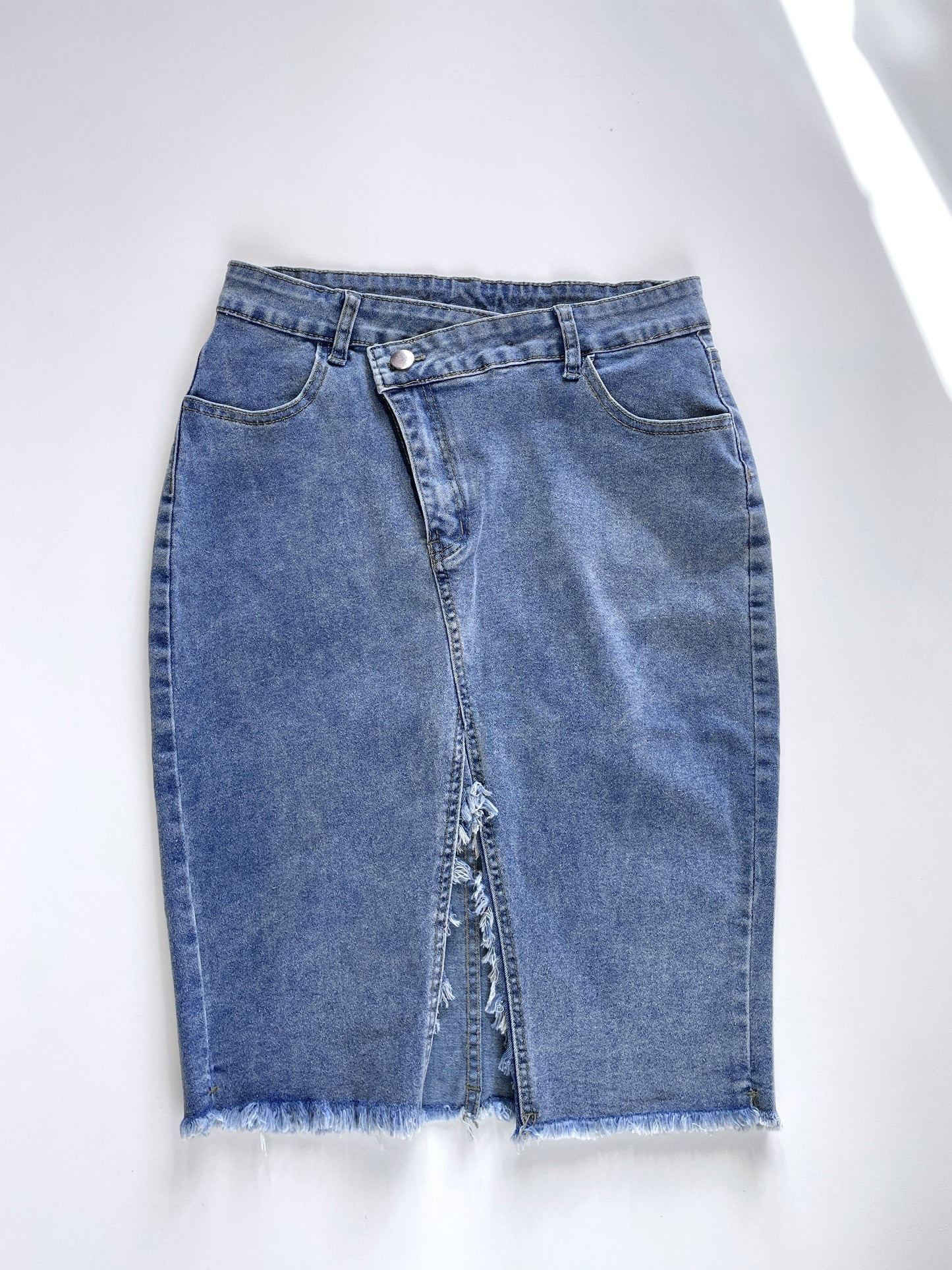 A-Symmetrical Denim Skirt