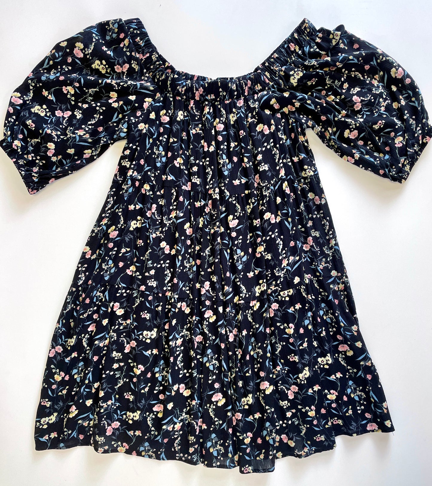 Short Black Floral Dress