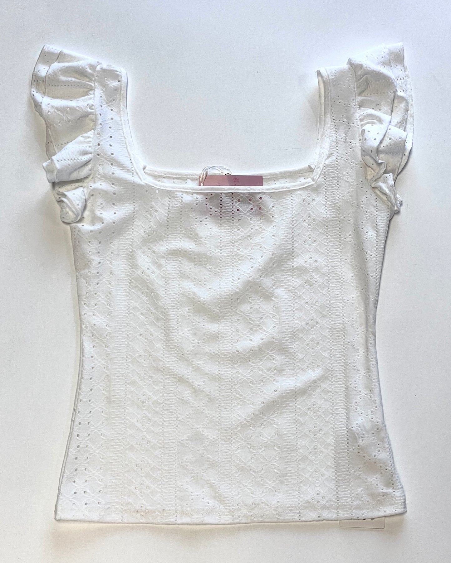 White Eyelet Tee