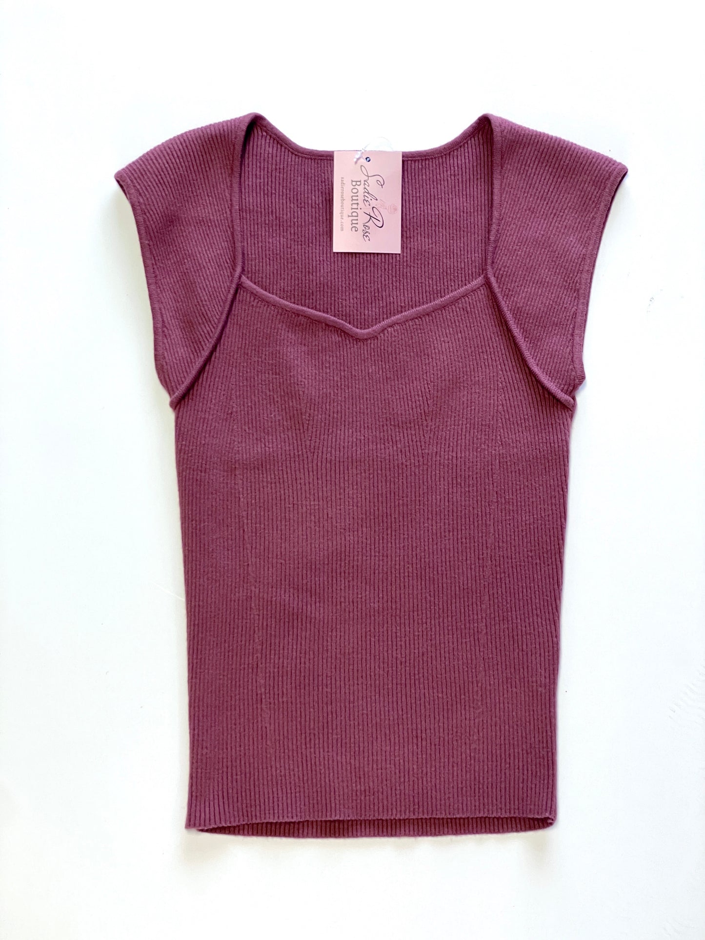 Mauve Ribbed Tank