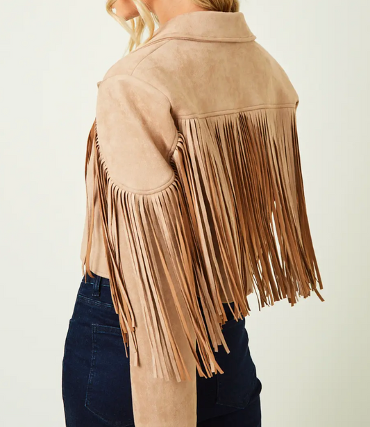 Brown Fringe Jacket