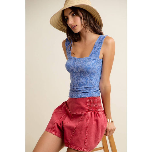 Floral Blue Seamless Tank