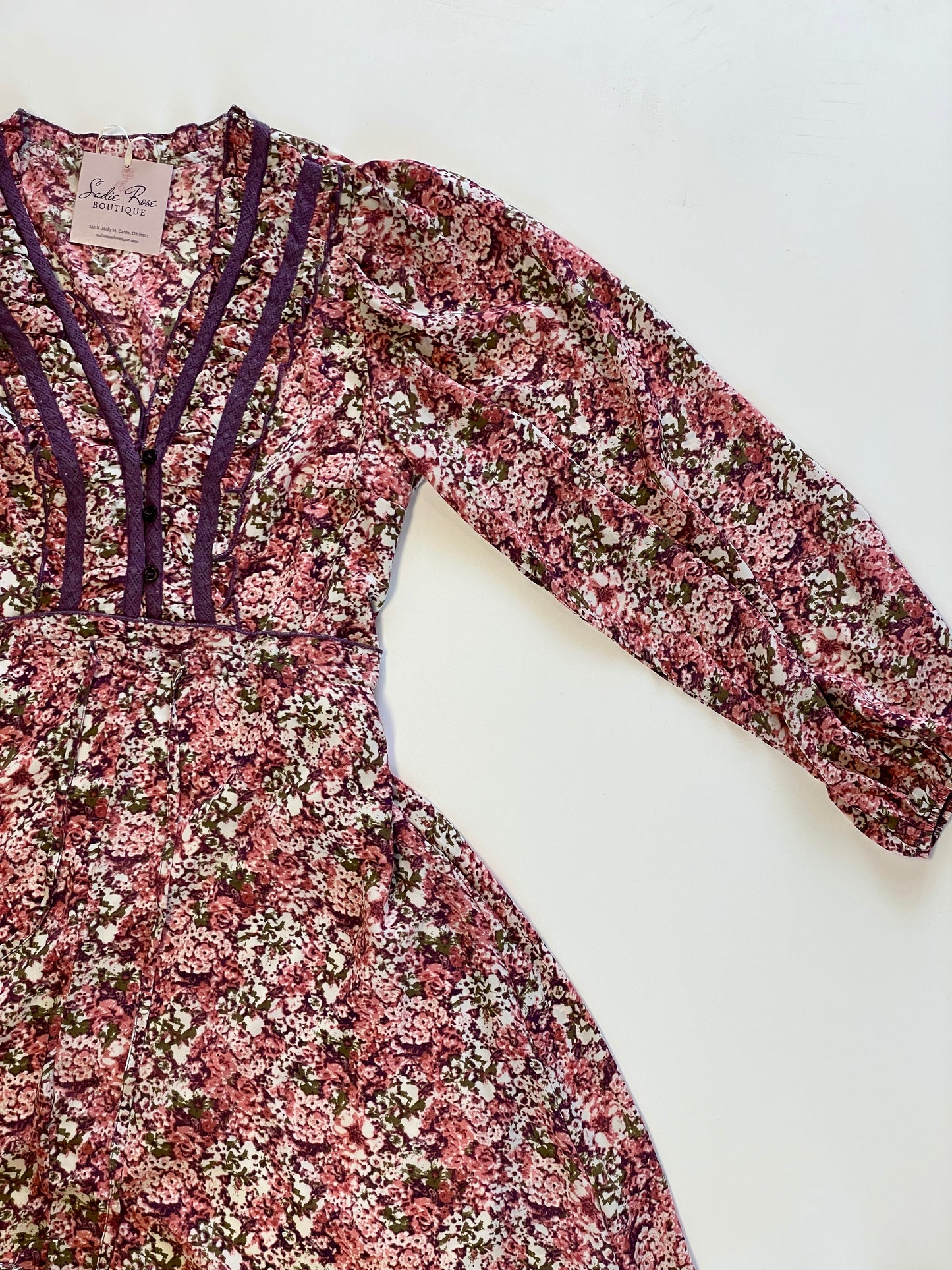 Floral Long Pink Dress