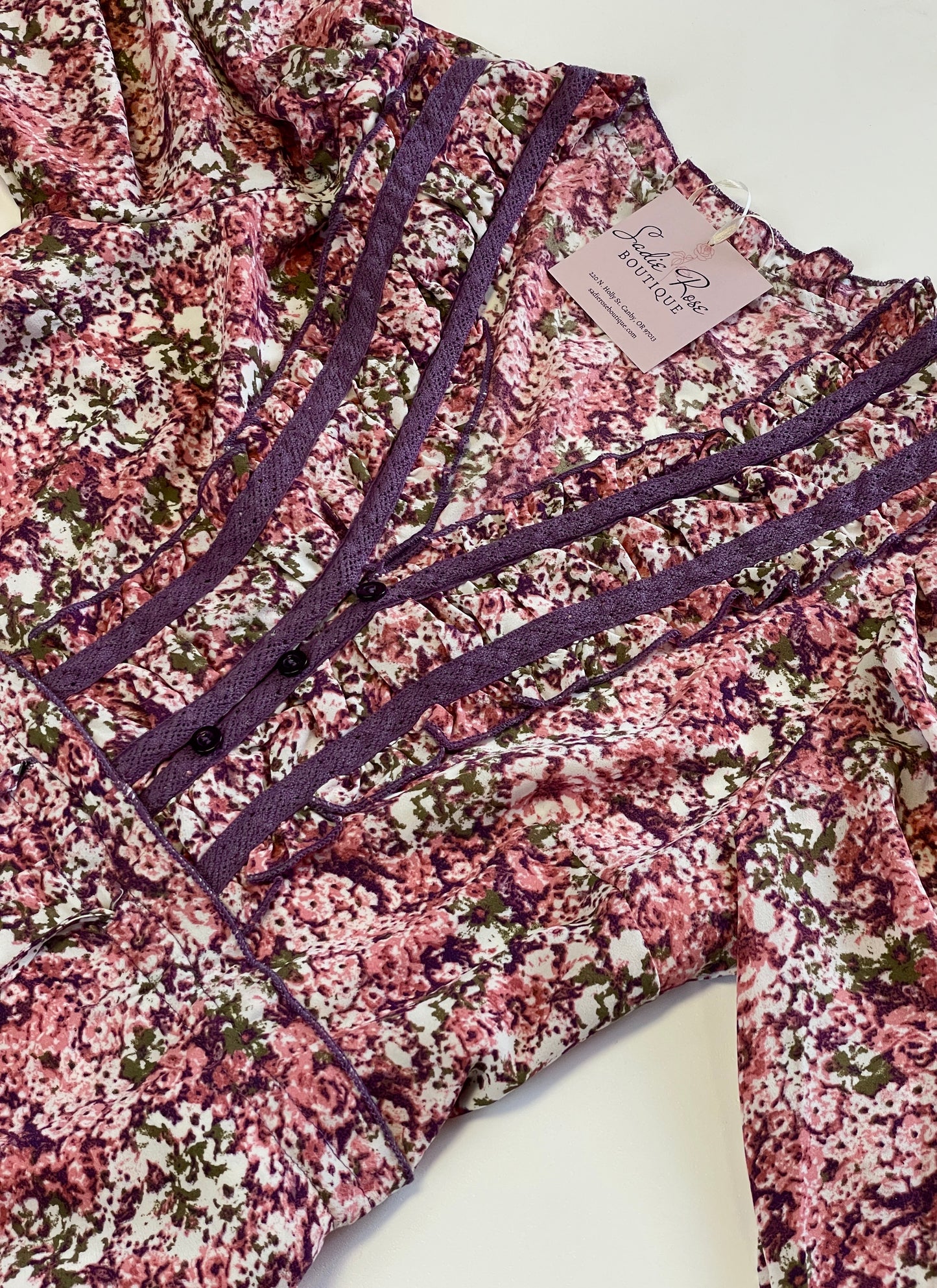 Floral Long Pink Dress