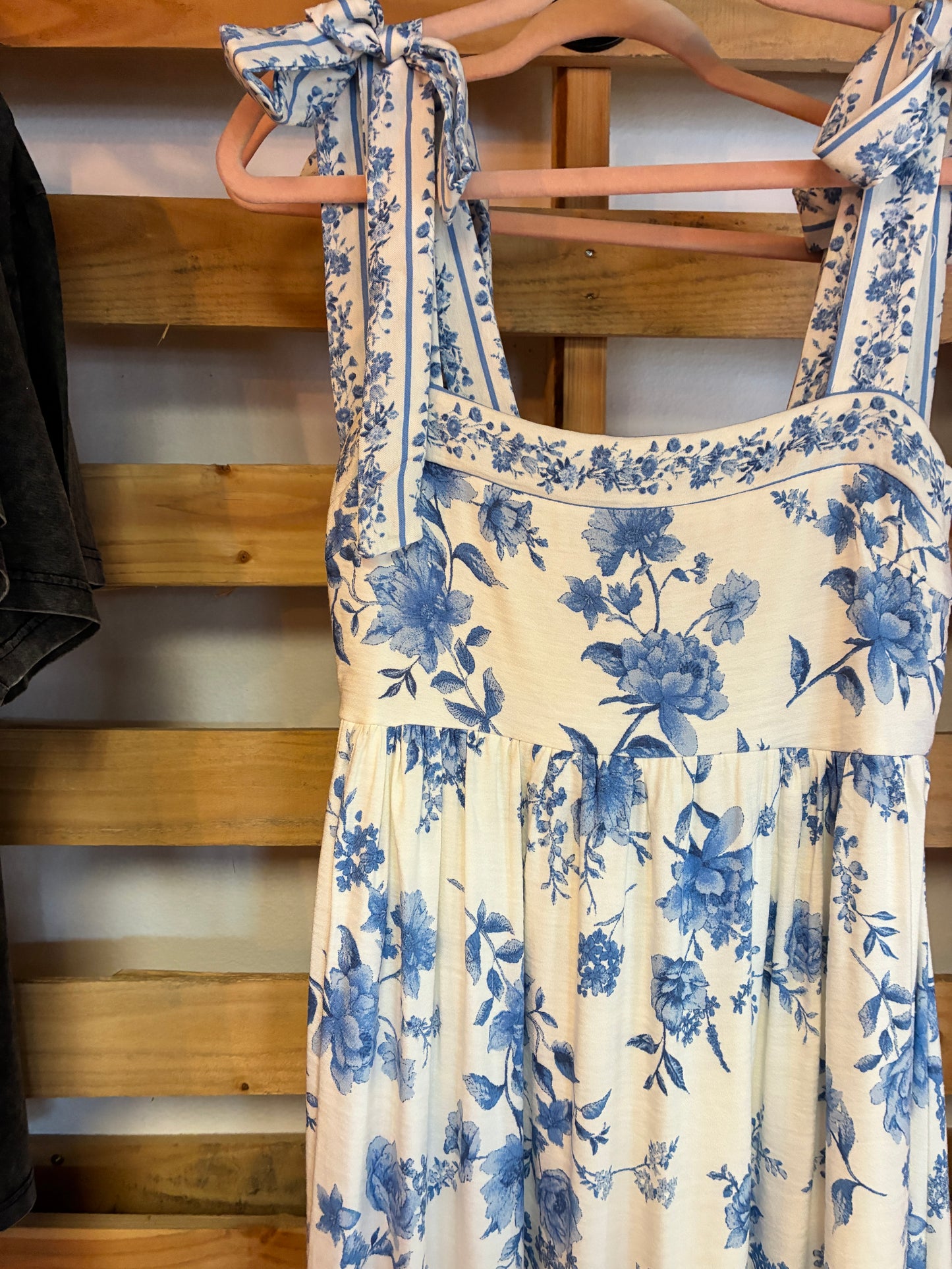 Blue & White Floral Dress