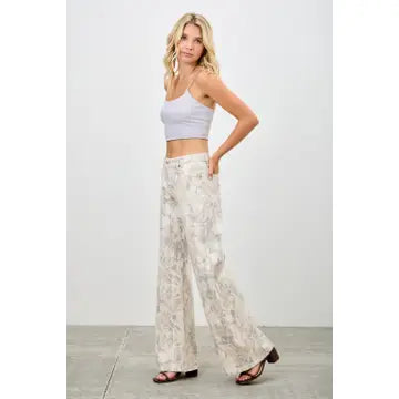 Camo Mid Rise Jeans