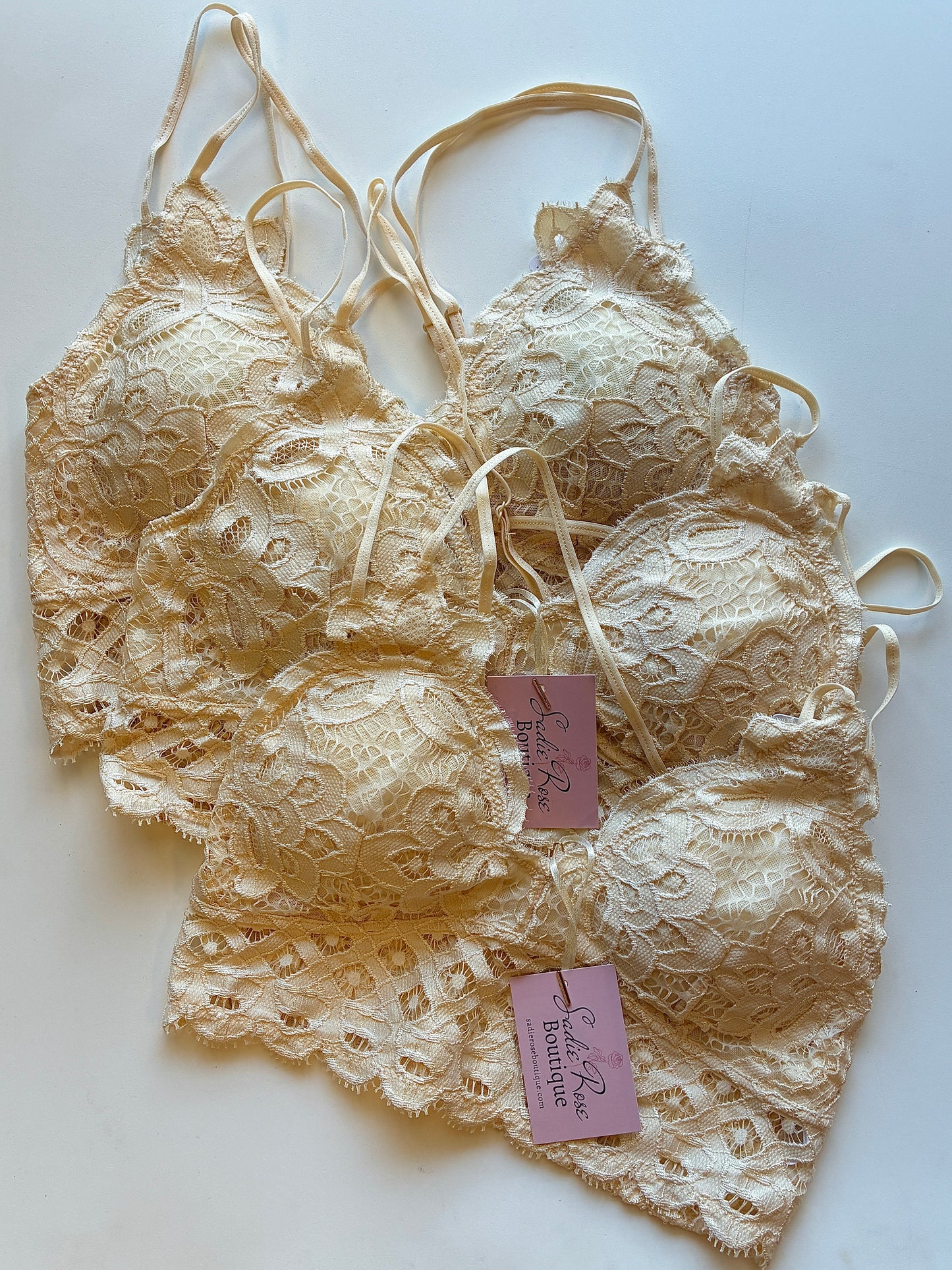 Cream Lace Bralette
