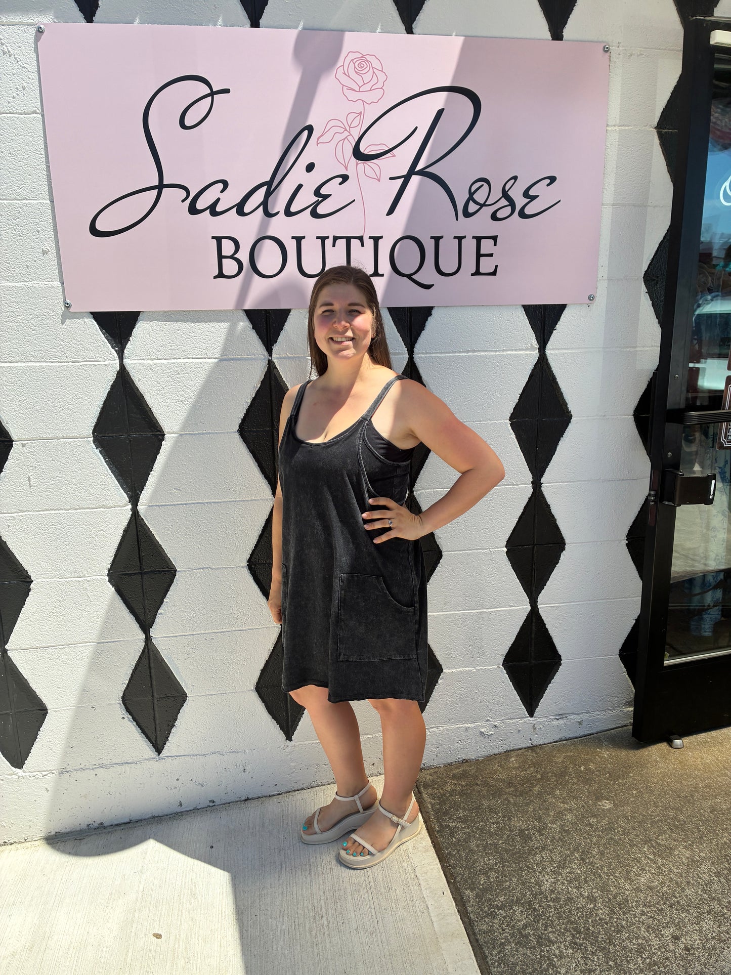 Charcoal Romper Dress