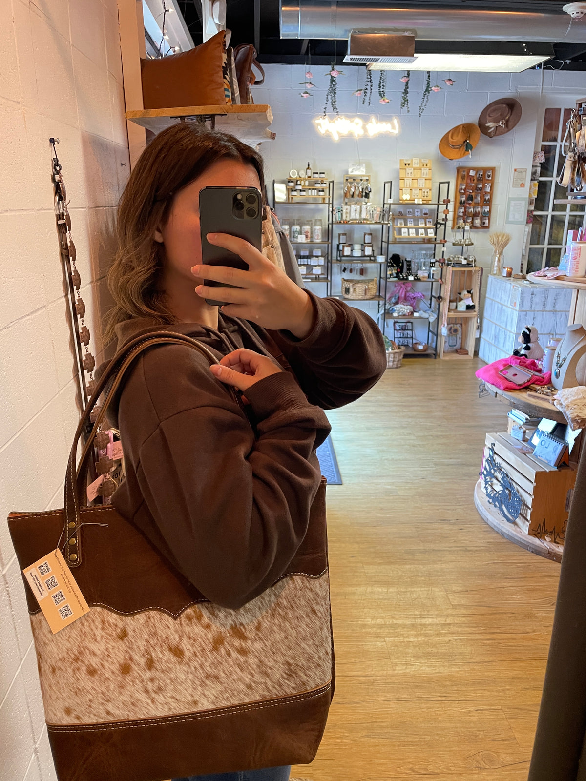 Boujee Mare Cobalt Leather Conceal Carry Tote
