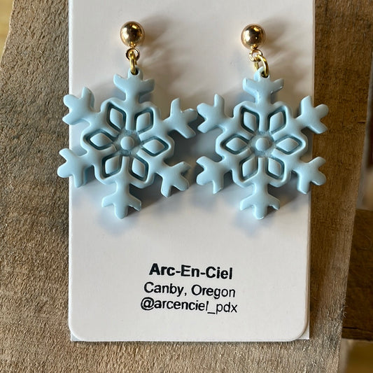 Blue Snowflake Dangles