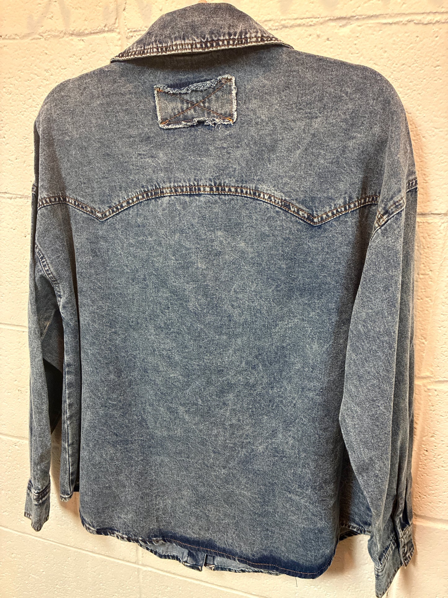 Western Indigo Pearl Snap Button Up