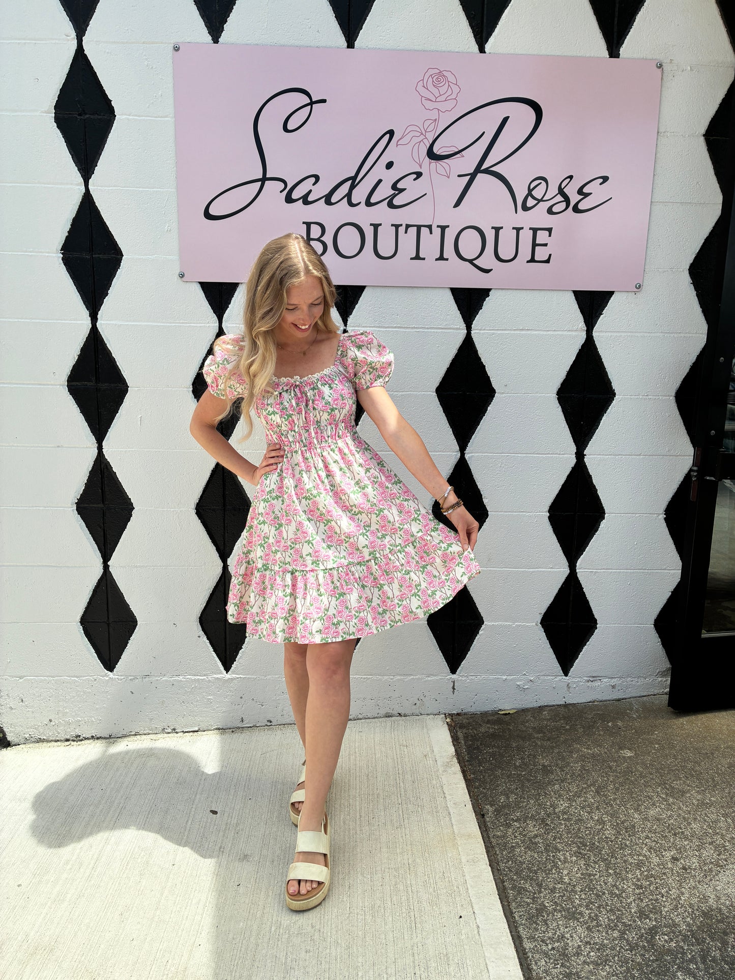 Pink Rose Dress