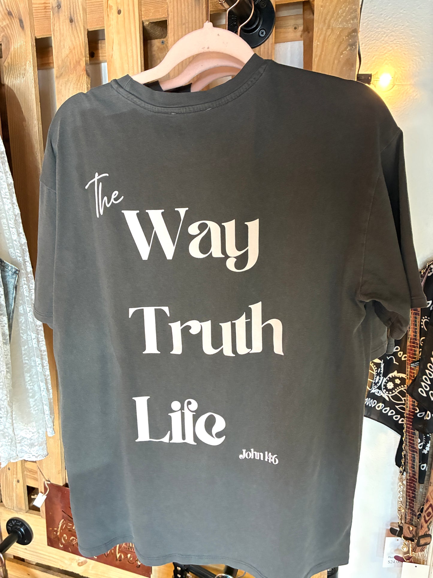 Charcoal Grey Trust Jesus Tee