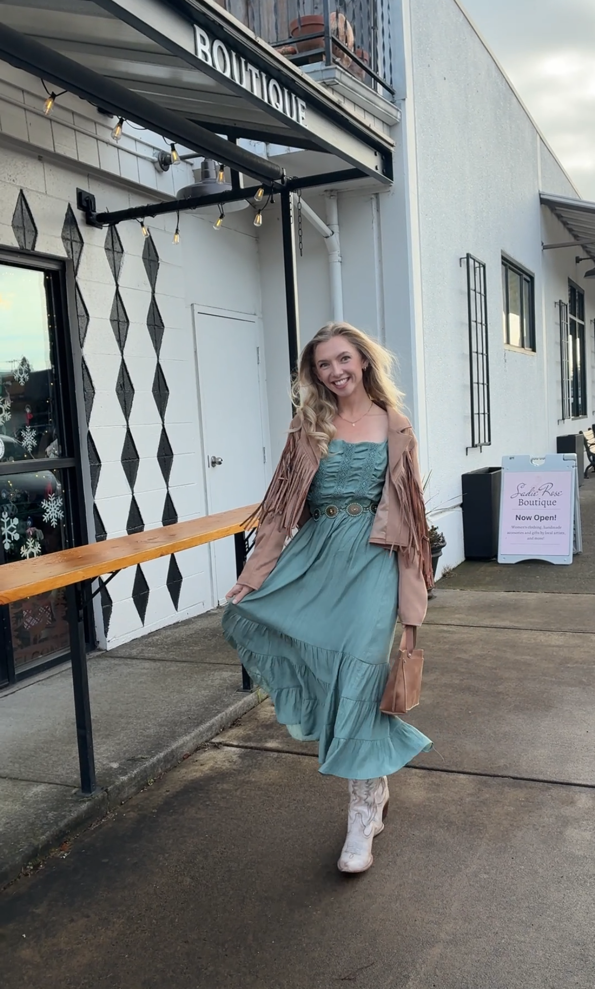 Sage Long Sleeve Dress