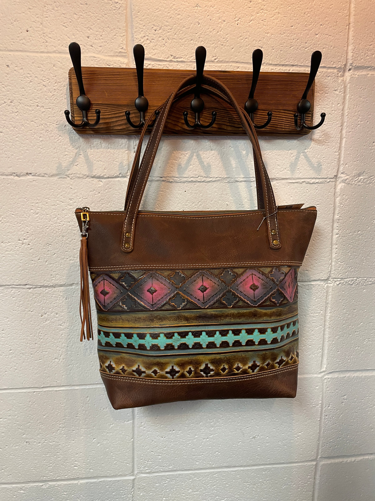 Boujee Mare Cobalt Leather Tote