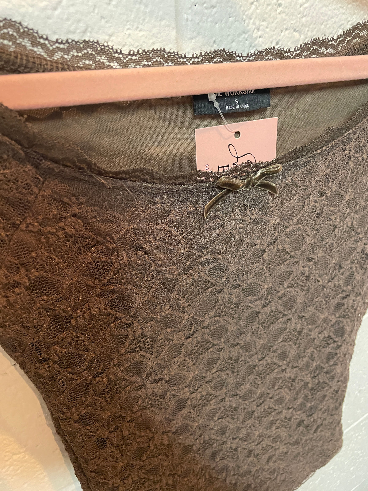 Brown Lace Top