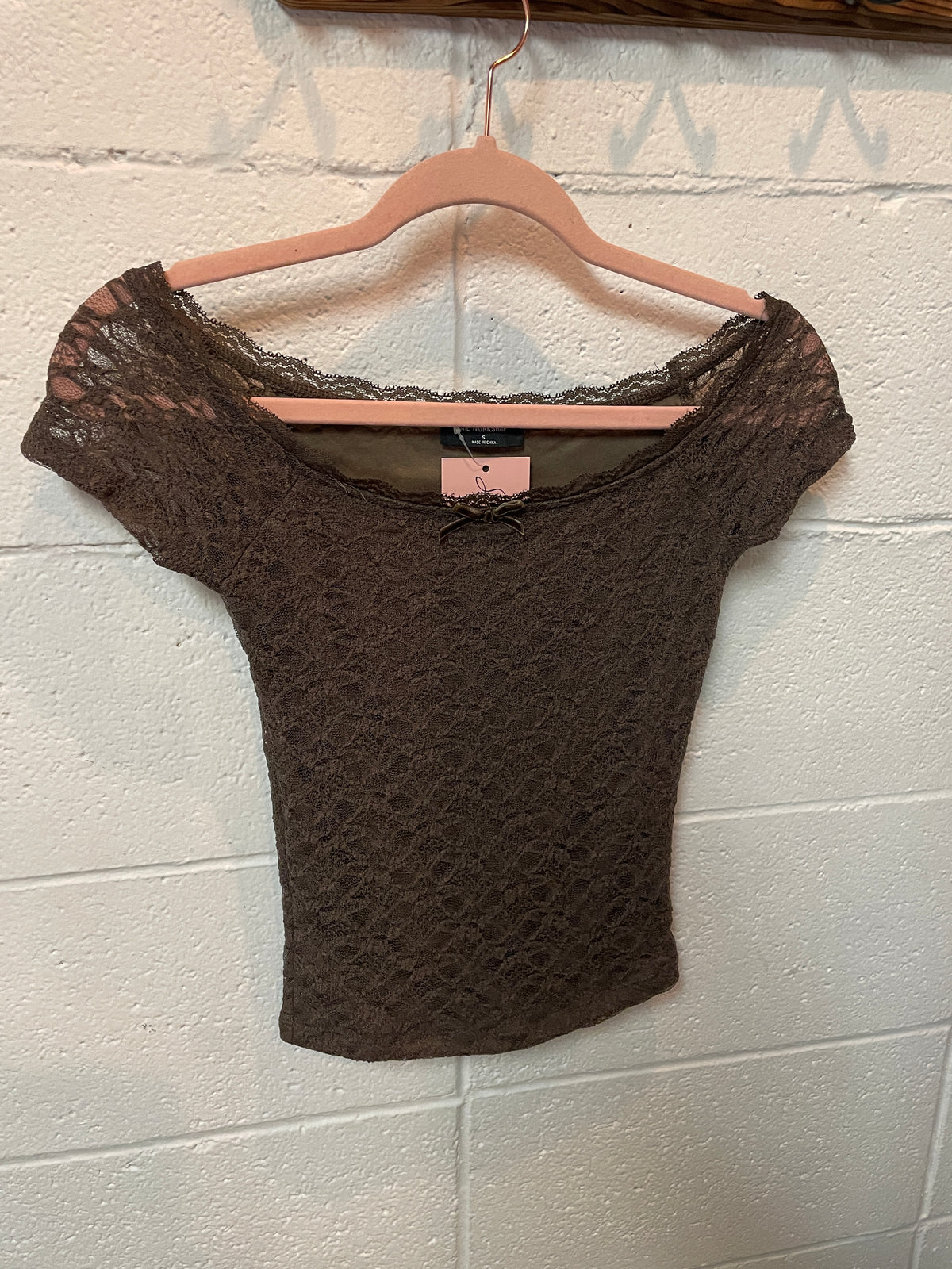 Brown Lace Top