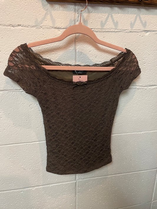 Brown Lace Top