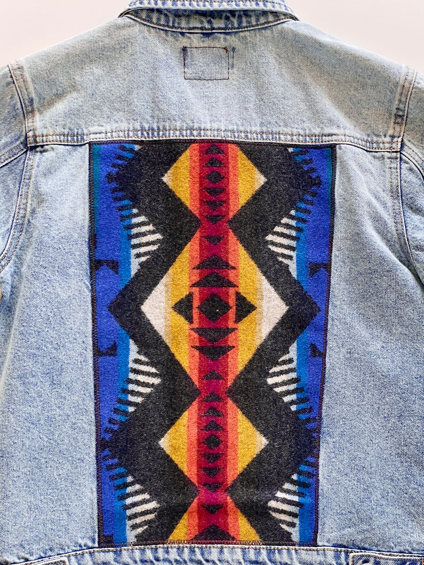 Denim Felt Patch Light Wash Jacket