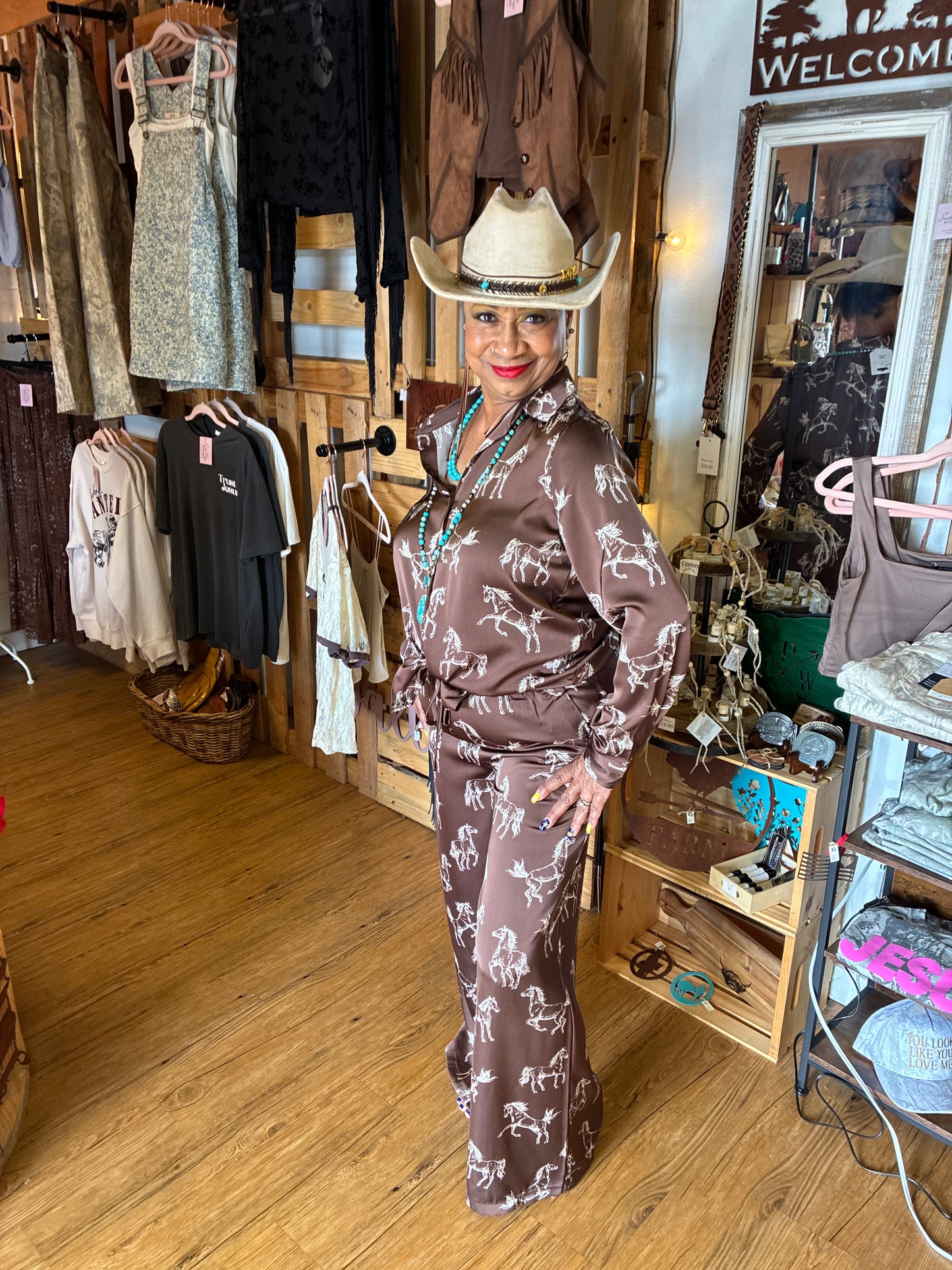 Satin Horse Pants