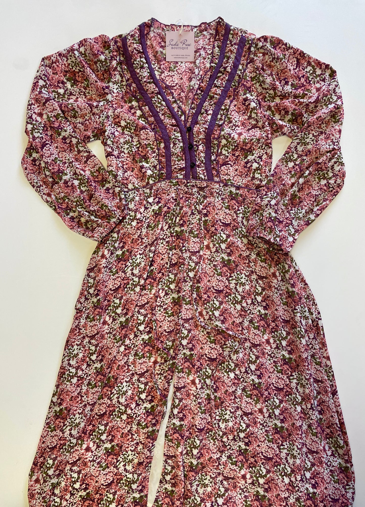 Floral Long Pink Dress