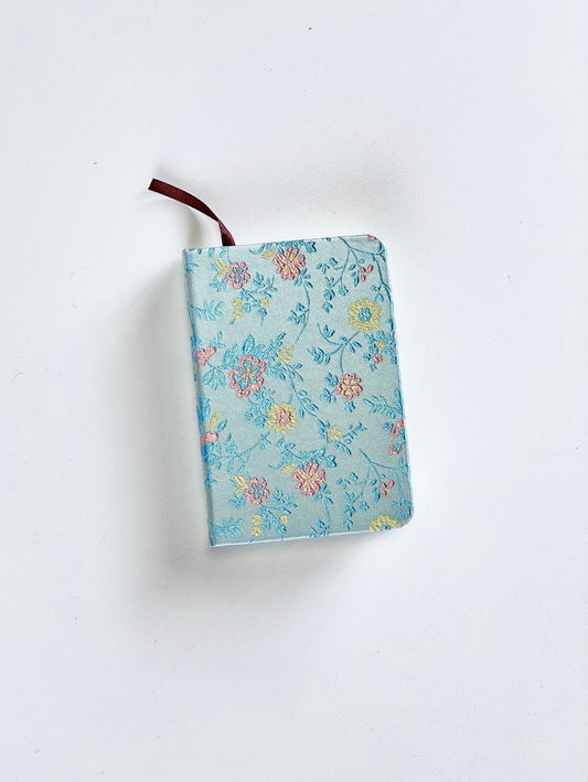 Small Blue Floral Printed Notebook