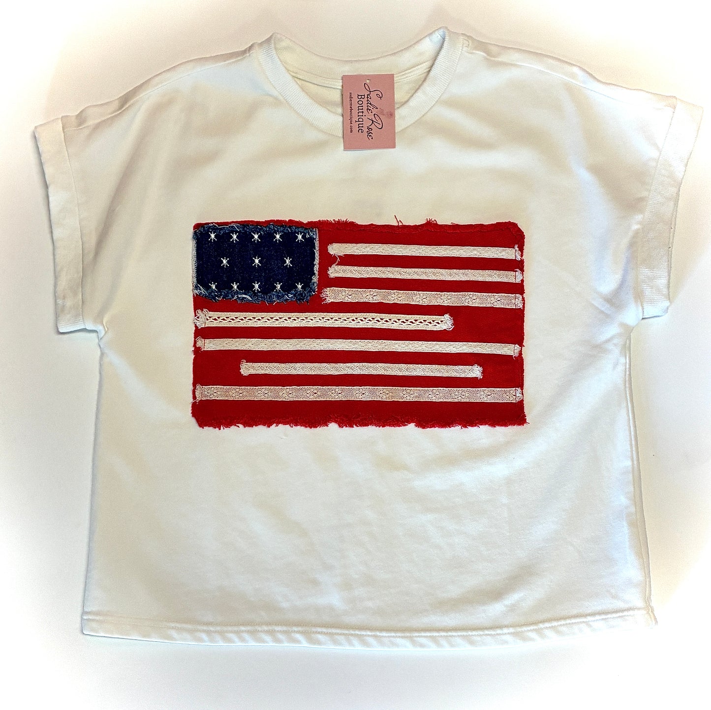 Patchwork American Flag Shirt