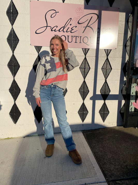 USA Patchwork Sweatshirt