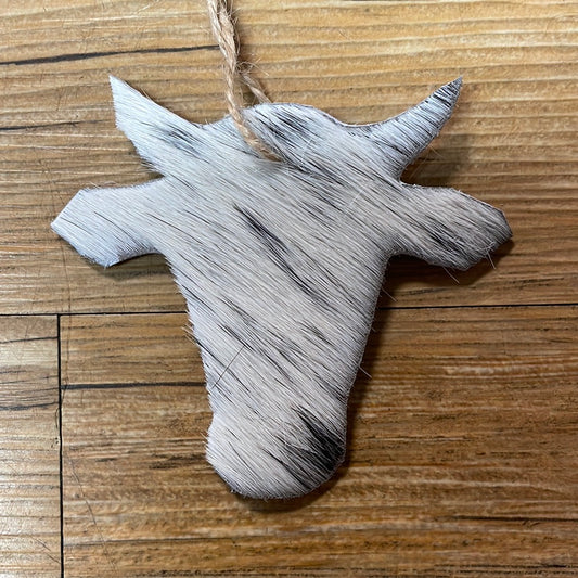 Cow Hide Christmas Ornaments