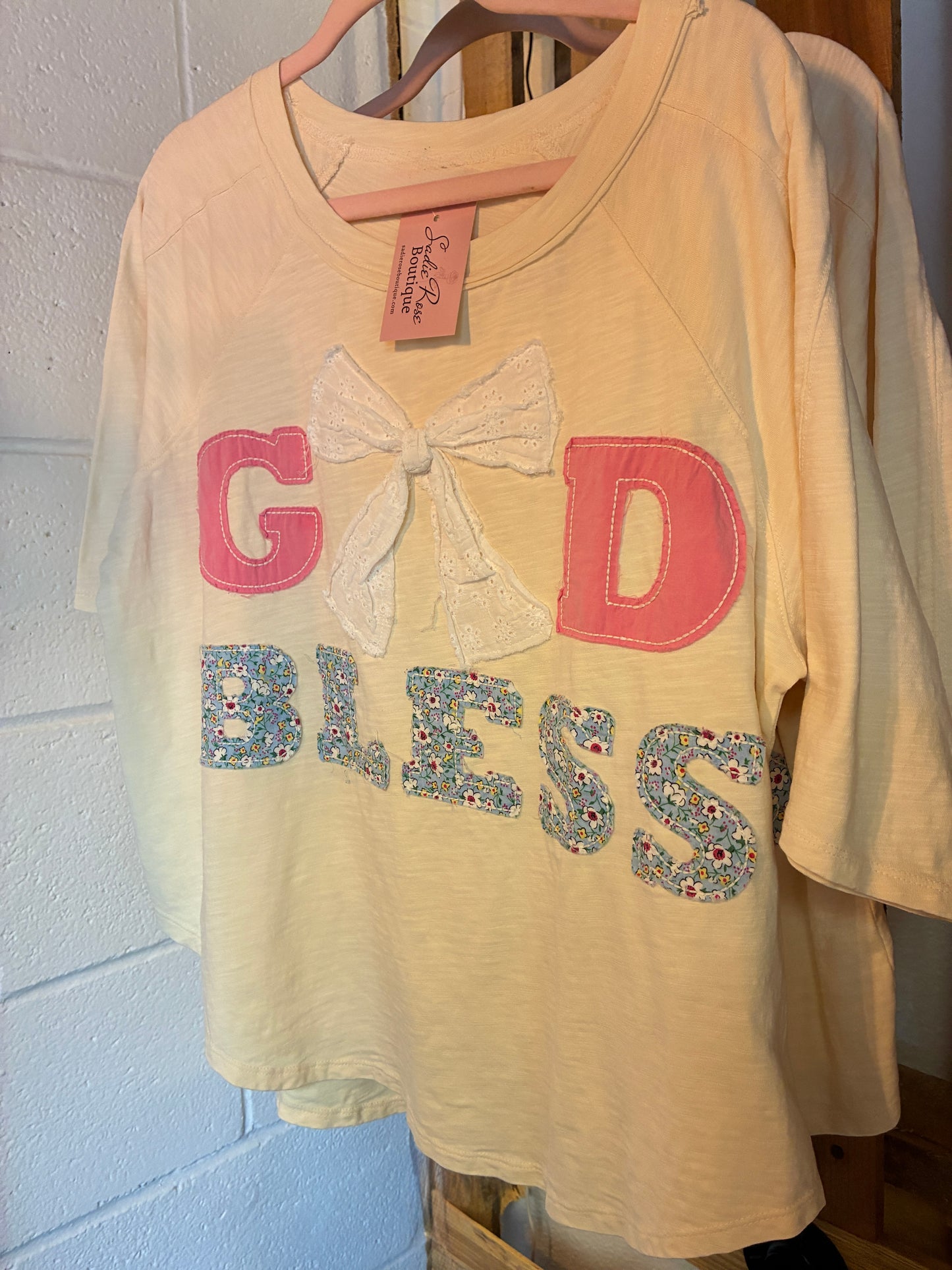 God Bless Patchwork Tee