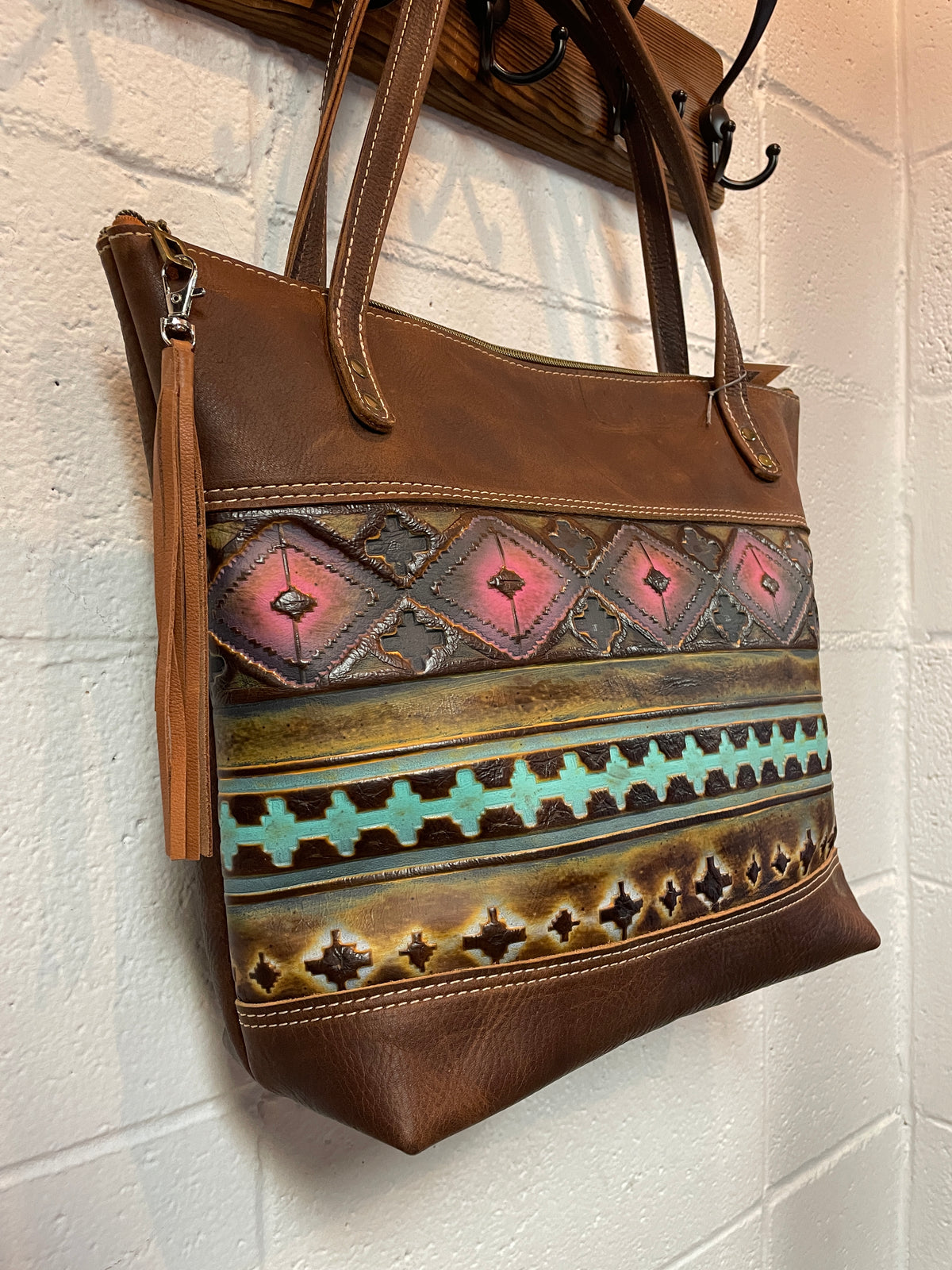 Boujee Mare Cobalt Leather Tote
