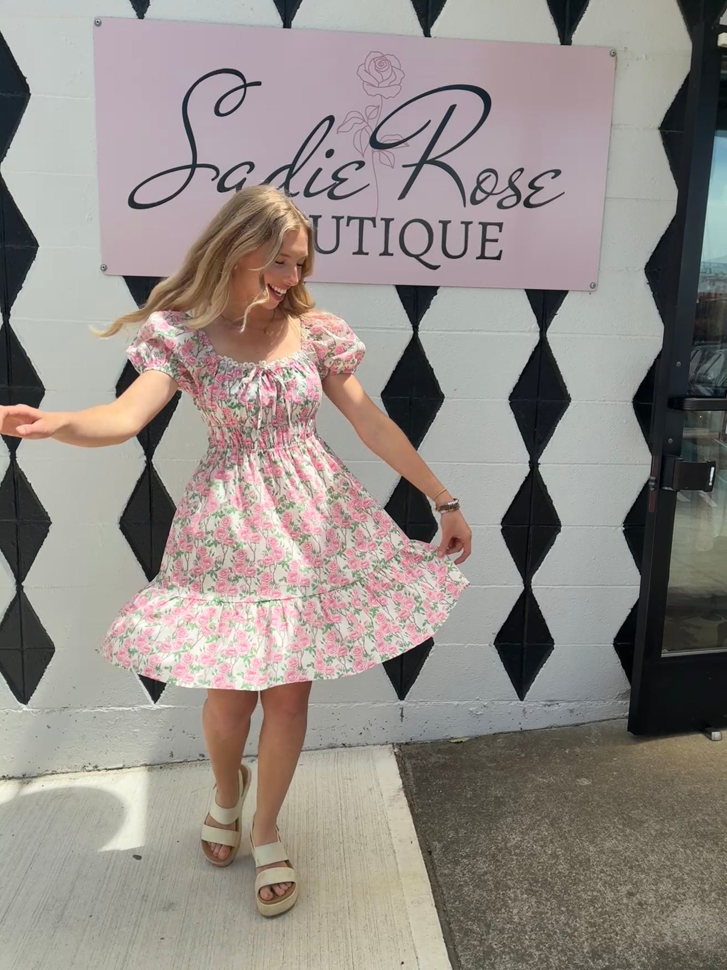 Pink Rose Dress