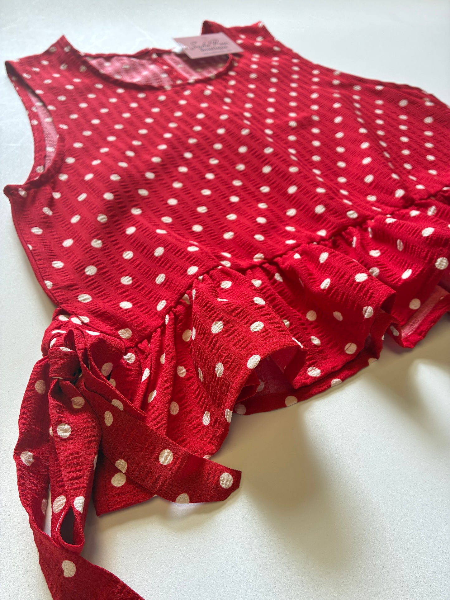 Red Polka Dot Tank