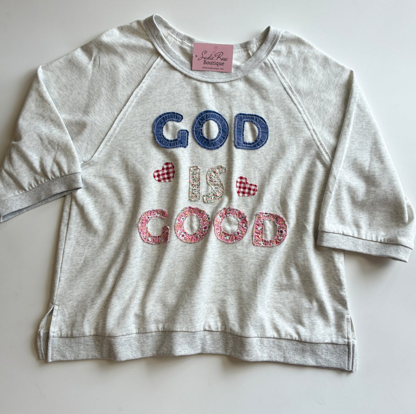 God Is Good Patchwork Sweatshirt
