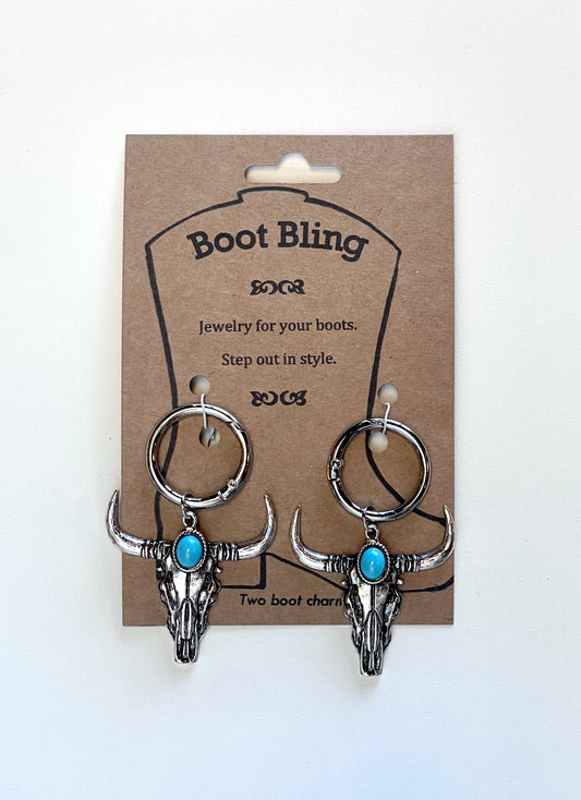 Boot Bling Cow Skull