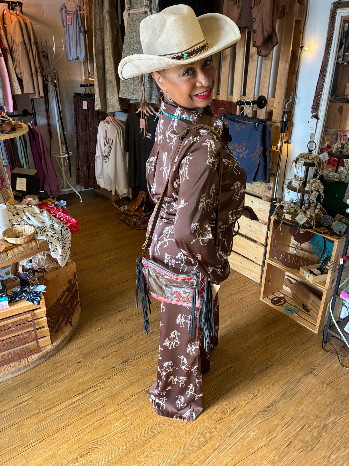 Satin Horse Pants