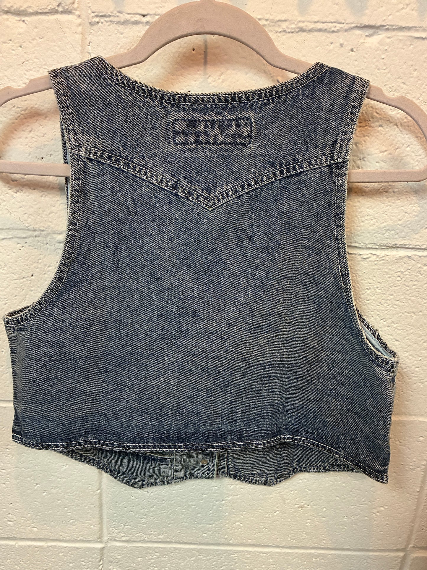 Denim Embroidered Vest
