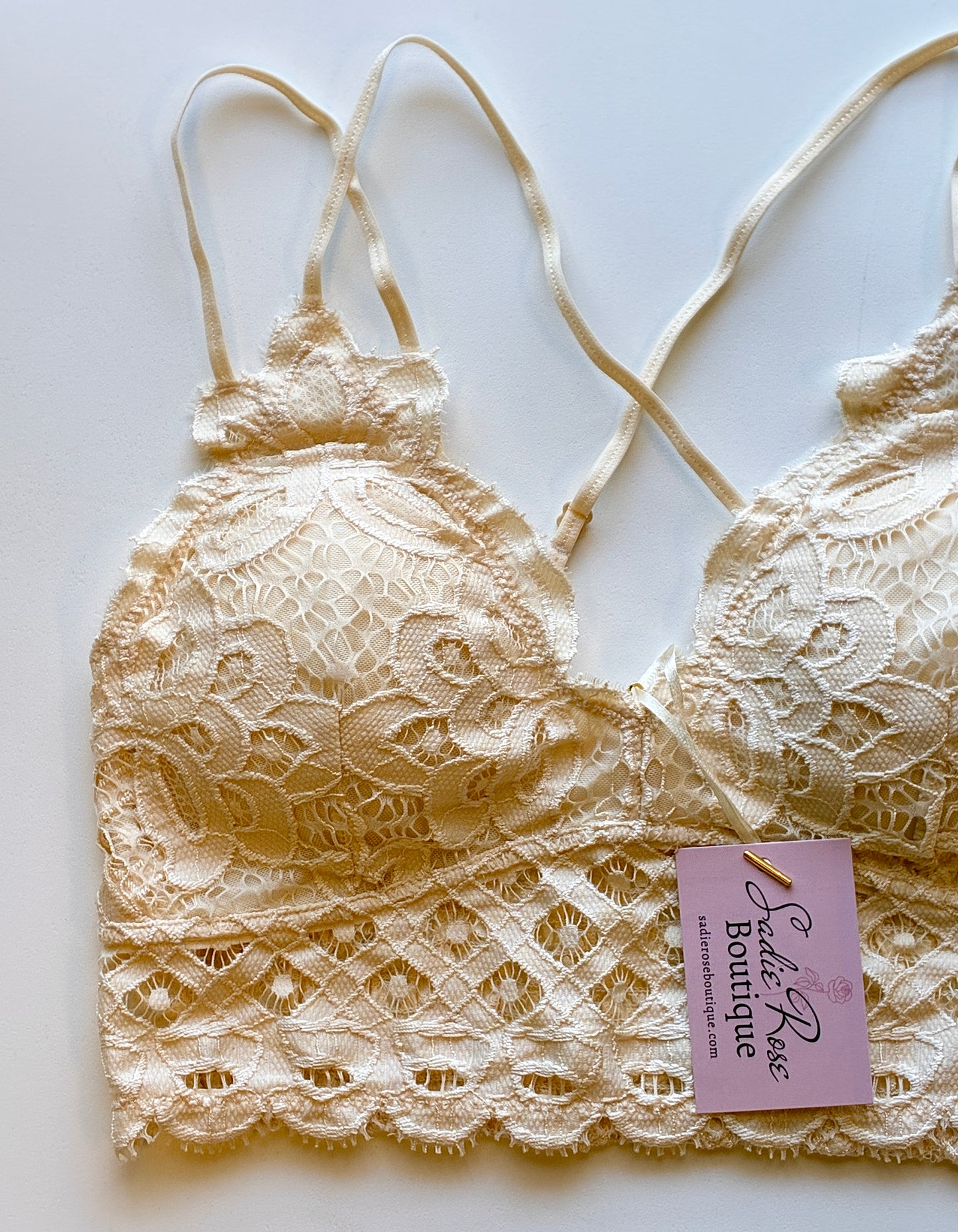 Cream Lace Bralette
