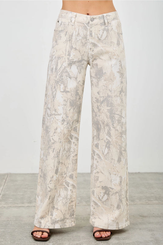 Camo Mid Rise Jeans