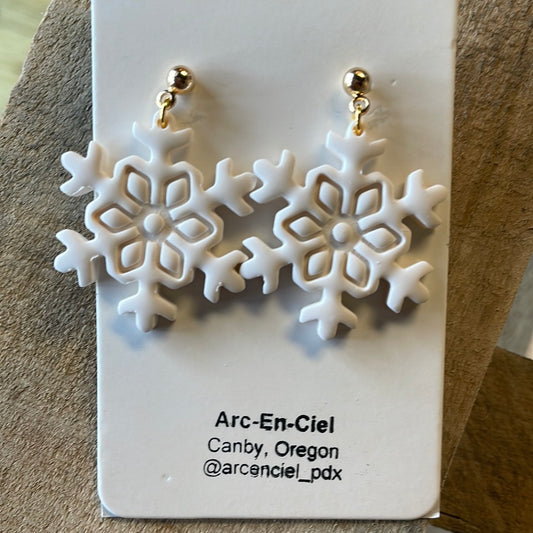 White Snowflake Dangles