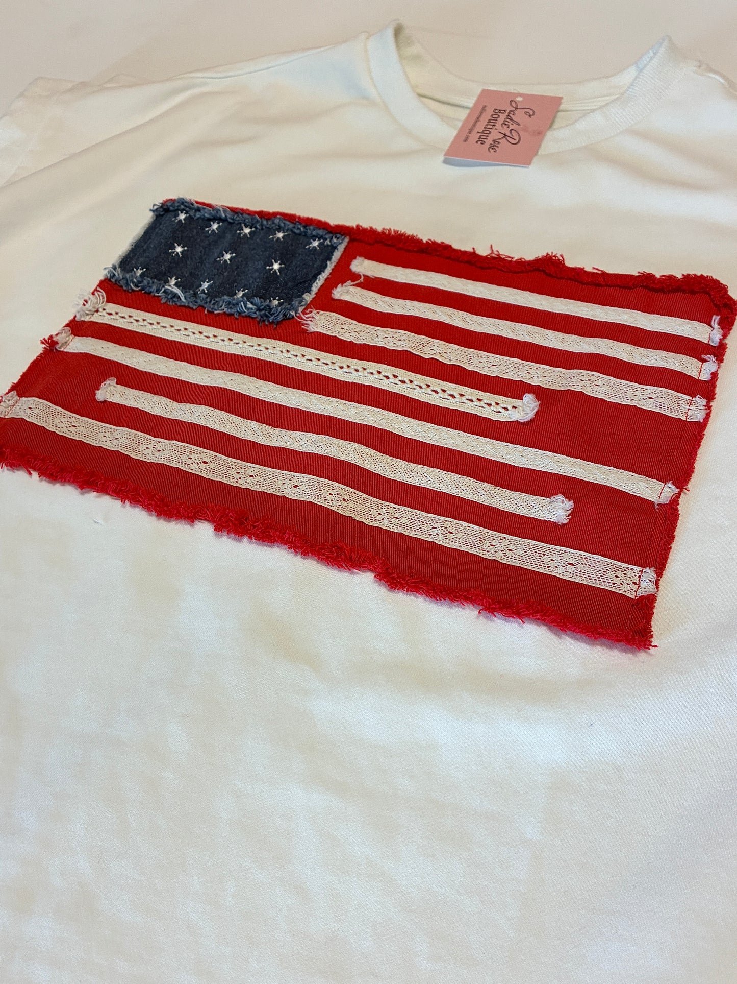 Patchwork American Flag Shirt
